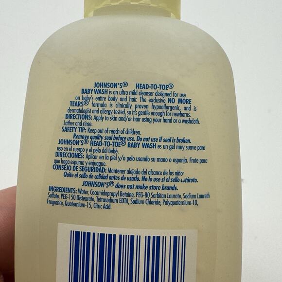 Johnson's Baby Head-To-Toe Wash Dye Free, 4 FL OZ Discontinued 2004 Formula - Picture 5 of 5